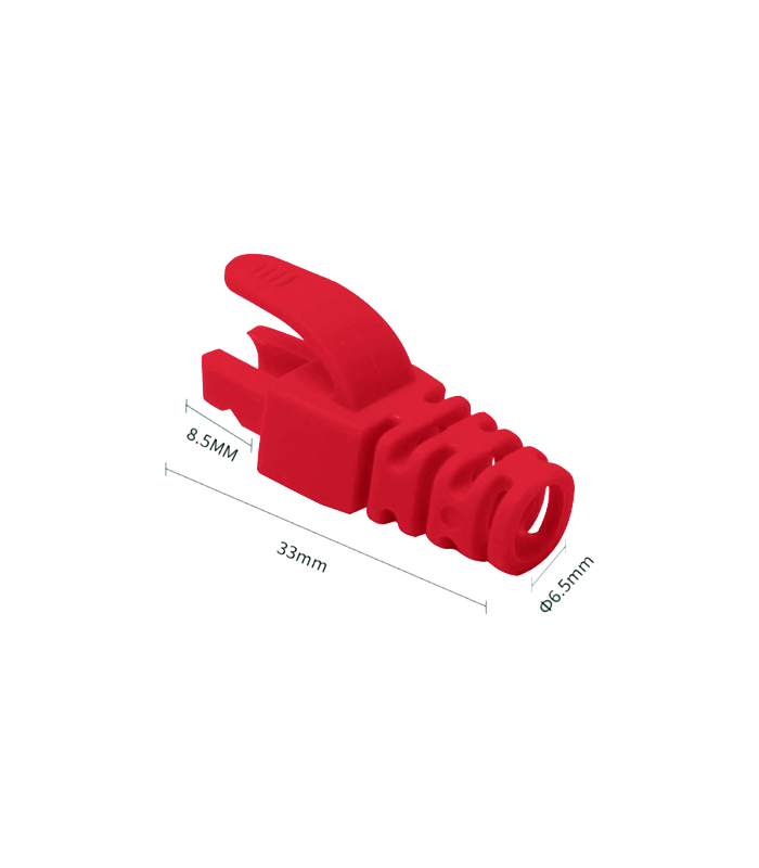Manson protectie mufa RJ45 rosu (100buc) RJ45-CAP-RD