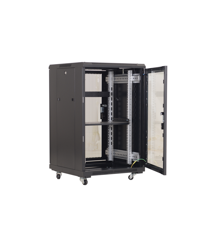 Rack perete 18U 19' 600x450, negru - ASYTECH Networking ASY-18U-6045W