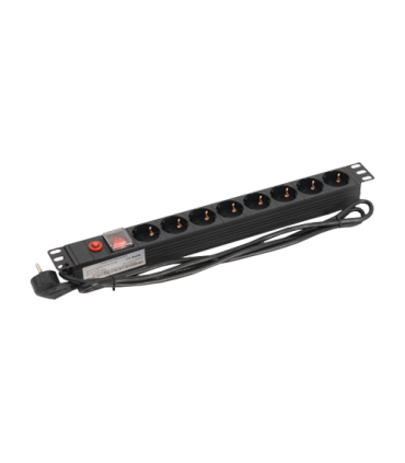 PDU 8 prize Shuko, 19', 1U, aluminiu cu protectie - ASYTECH Networking ASY-PDU-8