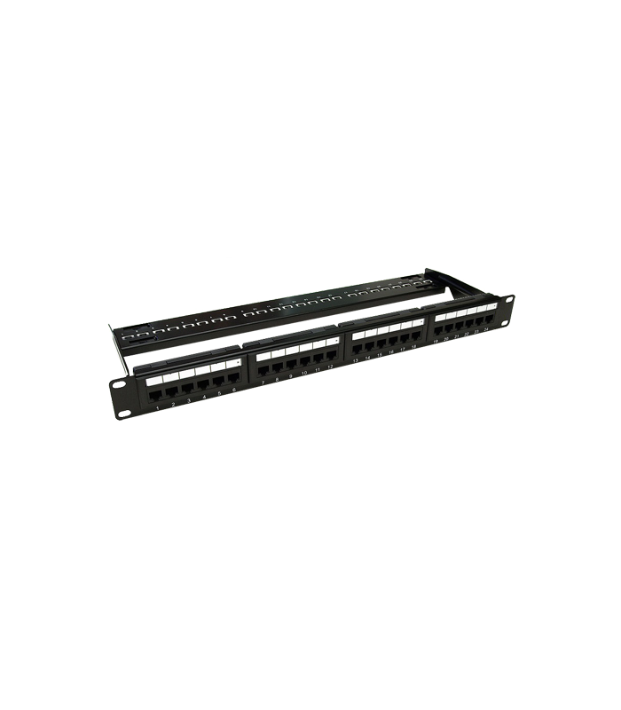 Patch Panel 1U, UTP cat6, 24 porturi RJ45 - ASYTECH Networking ASY-PP-UTP6-24
