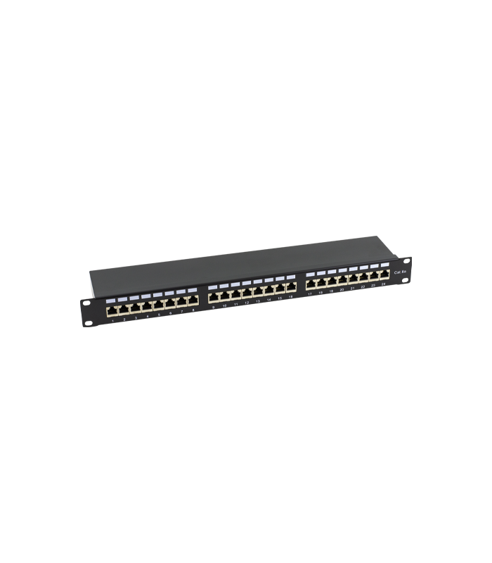 Patch Panel 1U, FTP cat6A, 24 porturi RJ45 - ASYTECH Networking ASY-PP-FTP6A-24