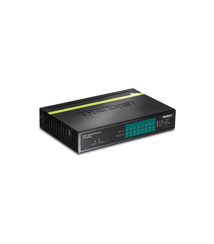 Switch 8 porturi Gigabit PoE/PoE+ 123W - TRENDnet TPE-TG80G