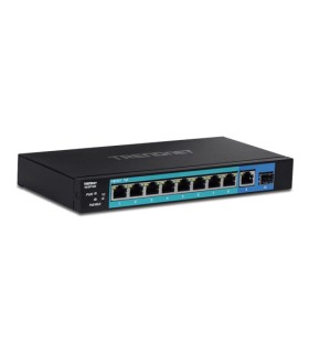 Switch 8 porturi Gigabit PoE+ 58W, 1 port Gigabit, 1 port SFP - TRENDnet TE-GP102