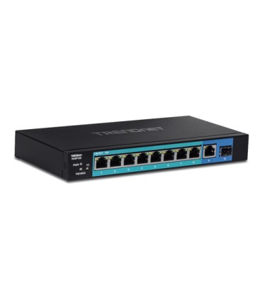 Switch 8 porturi Gigabit PoE+ 58W, 1 port Gigabit, 1 port SFP - TRENDnet TE-GP102
