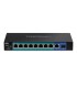 Switch 8 porturi Gigabit PoE+ 58W, 1 port Gigabit, 1 port SFP - TRENDnet TE-GP102