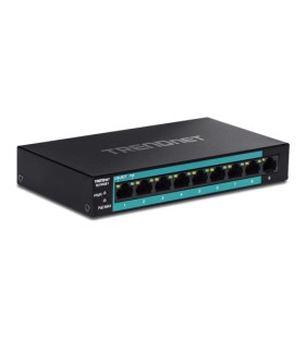 Switch 8 porturi Fast Ethernet Long Range 250m PoE+ 60W, 1 port Fast Ethernet - TRENDnet TE-FP091