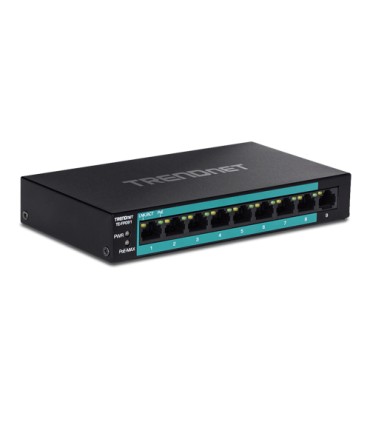 Switch 8 porturi Fast Ethernet Long Range 250m PoE+ 60W, 1 port Fast Ethernet - TRENDnet TE-FP091