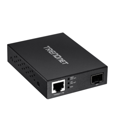 Mediaconvertor POE Gigabit - SFP fibra optica - TRENDnet TFC-PGSFP