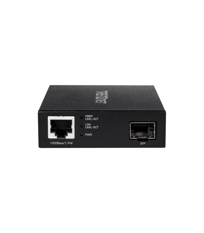 Mediaconvertor POE Gigabit - SFP fibra optica - TRENDnet TFC-PGSFP