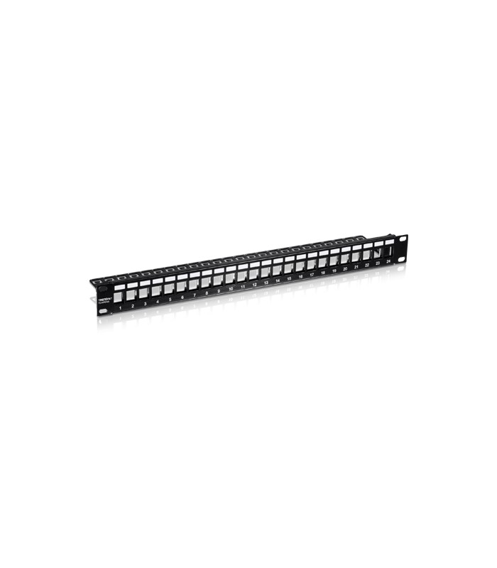 Patch Panel ecranat 24 porturi blank keystone 1U - TRENDnet TC-KP24S