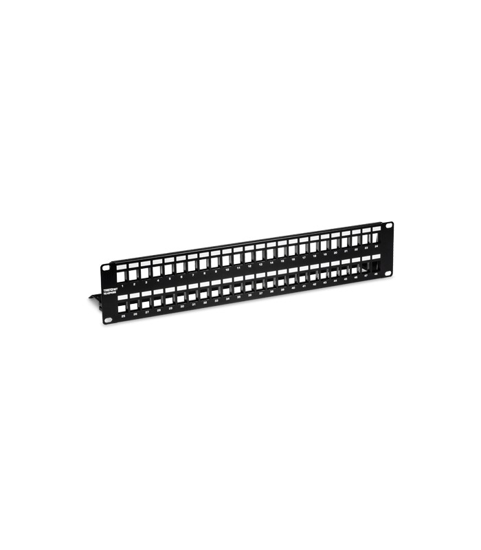 Patch Panel ecranat 48 porturi blank keystone 2U - TRENDnet TC-KP48S