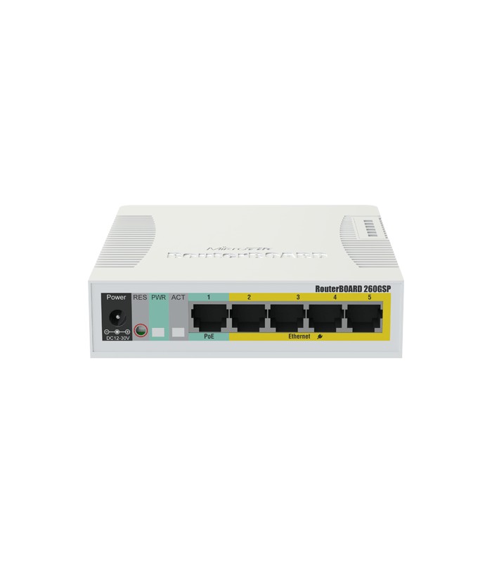 Smart Switch 5 x Gigabit (4 x PoE), 1 x SFP - Mikrotik CSS106-1G-4P-1S