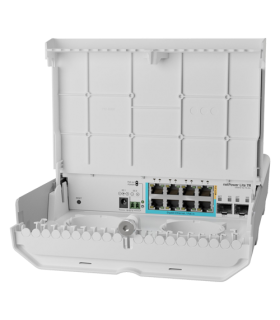 Smart Switch outdoor, 8 x Gigabit (7 PoE in), 2 x SFP+ 10Gbps - Mikrotik CSS610-1Gi-7R-2S+OUT