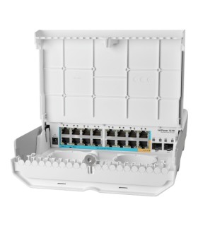 Smart Switch outdoor 16 x 10/100Mbps (15 PoE inversate), 2 x SFP - Mikrotik CRS318-1Fi-15Fr-2S-OUT