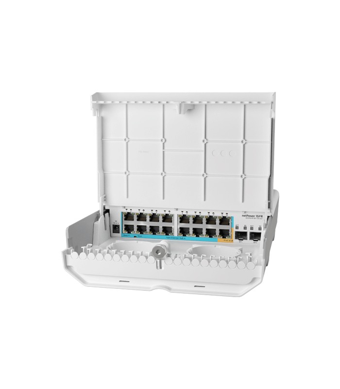 Smart Switch outdoor 16 x 10/100Mbps (15 PoE inversate), 2 x SFP - Mikrotik CRS318-1Fi-15Fr-2S-OUT