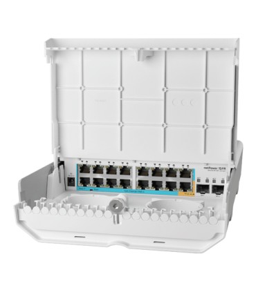 Smart Switch outdoor 16 x 10/100Mbps (15 PoE inversate), 2 x SFP - Mikrotik CRS318-1Fi-15Fr-2S-OUT