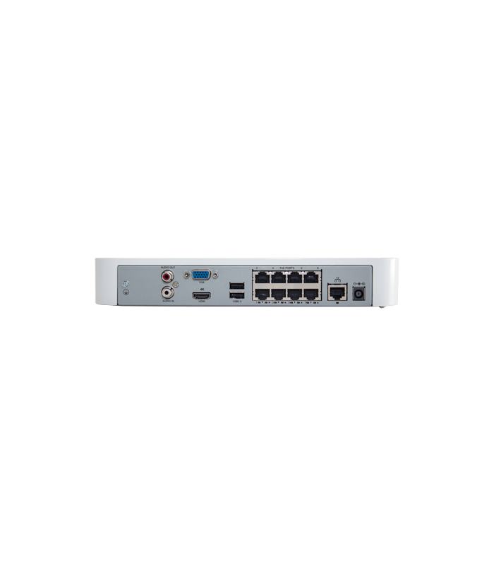 NVR 4K, 8 canale 8MP  + 8 porturi PoE, compresie H.265 Ultra - UNV NVR301-08LS3-P8