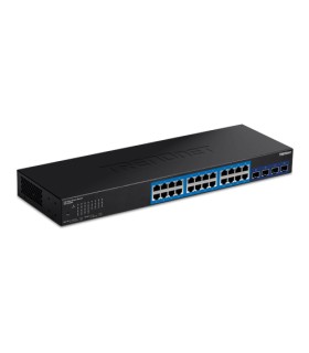 Switch Web Smart Managemet 24 porturi Gigabit, 4 porturi SFP+ 10G - TRENDnet TEG-30284