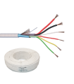 Cablu de alarma 6 fire ecranate si alimentare 2x0.75, cupru integral, 100m