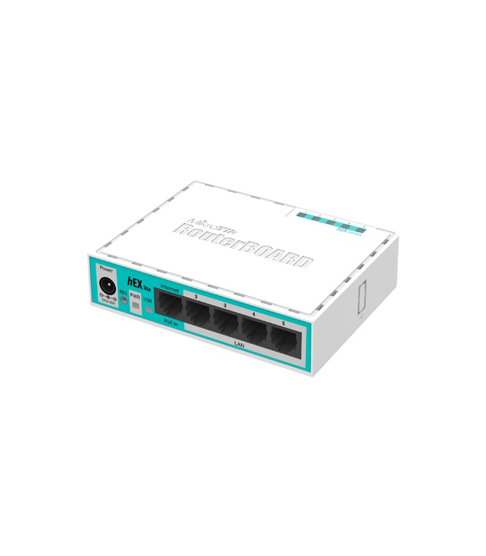 Router hEX Lite, 5 x Fast Ethernet, RouterOS L4 - Mikrotik RB750r2