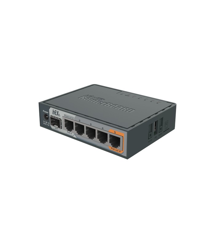 Router hEX S, 5 x Gigabit, 1 xSFP, RouterOS L4 - Mikrotik RB760iGS