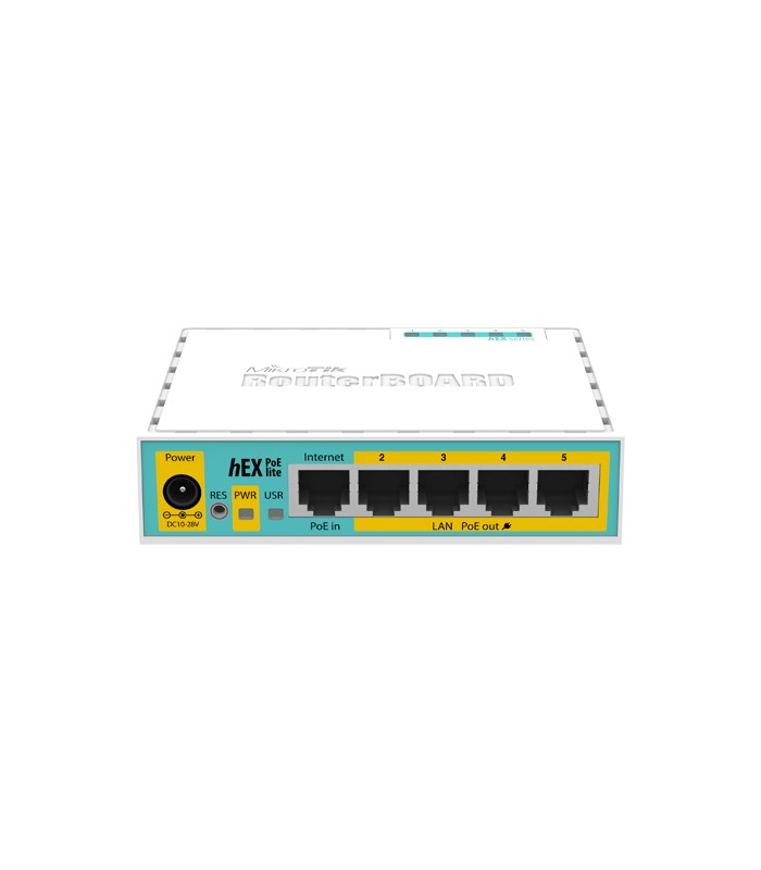 Router hEX PoE Lite, 5 x Fast Ethernet 4 x PoE, RouterOS L4 - Mikrotik RB750UPr2