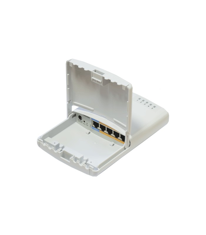 Router PowerBox de exterior, 5 x Fast Ethernet, 4 x PoE, RouterOS L4 - Mikrotik RB750P-PBr2