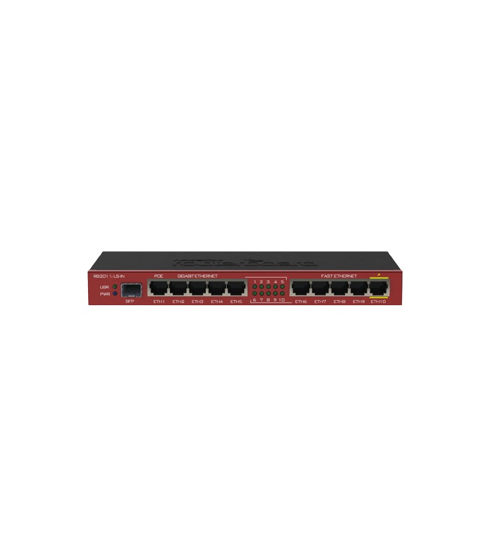 Router 5 x Fast Ethernet, 5 x Gigabit, 1 x SFP, 1 x PoE, RouterOS L4 - Mikrotik RB2011iLS-IN