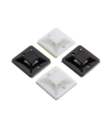 Suport plastic prindere coliere NEGRU, 19x19 mm, autoadeziv, 100 buc PYK-1B