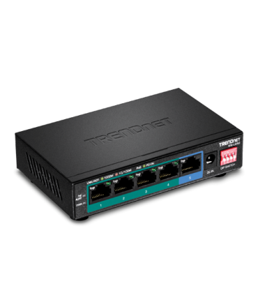Switch 4 porturi Gigabit Long Range 200m PoE+, 1 port Gigabit - TRENDnet TPE-LG50