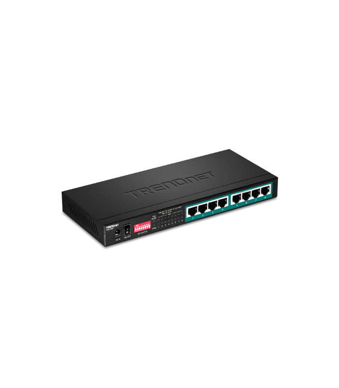 Switch 8 porturi Gigabit Long Range 200m PoE+ - TRENDnet TPE-LG80