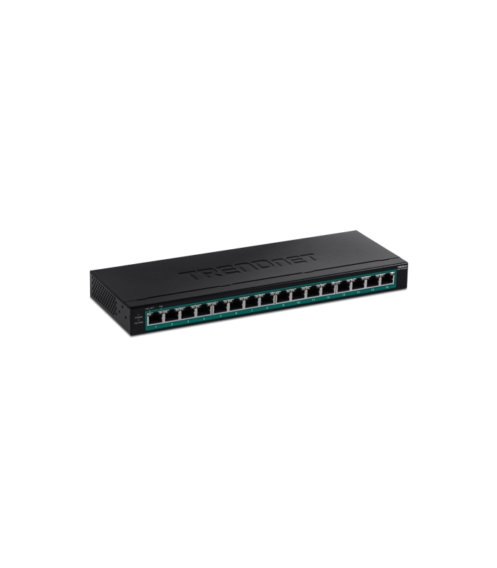 Switch 16 porturi Gigabit PoE/PoE+ 123W - TRENDnet TPE-TG160H