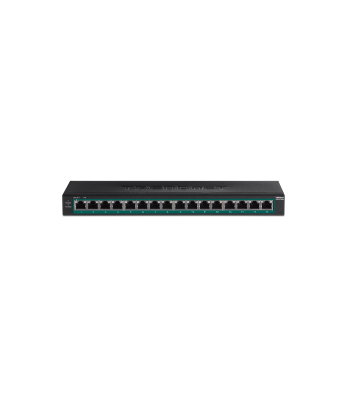 Switch 16 porturi Gigabit PoE/PoE+ 123W - TRENDnet TPE-TG160H