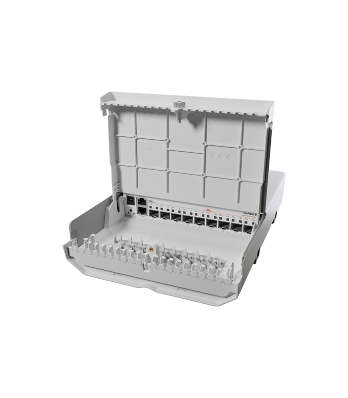 Switch netFiber 9, 4 x SFP+ 10G, 5 x SFP 1G, 1 x Gigabit (PoE-In), outdoor - MikroTik CRS310-1G-5S-4S+OUT