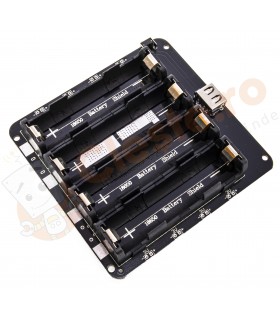 Modul Suport Acumulatori 4 x 18650 Alimentare Arduino ESP32 ESP8266,  1 comutator