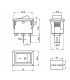 Buton Rocker 6 pini 10x15mm KCD11