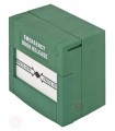 Buton aplicabil din plastic pentru iesire de urgenta  Material: plastic culoare verde  2x contacte NO/NC 