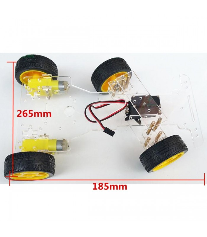 Șasiu mașină 4WD cu sistem virare