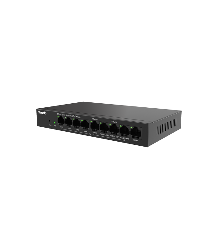 Router 8 porturi PoE+, 1 port WAN, Gigabit, Web Management - TENDA TND-G0-8G-POE