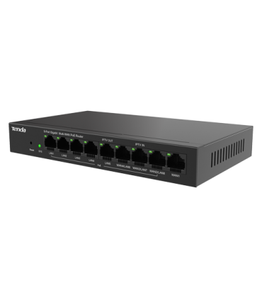 Router 8 porturi PoE+, 1 port WAN, Gigabit, Web Management - TENDA TND-G0-8G-POE