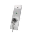 Buton de iesire cu cheie, montaj ingropat, inox, LED, NO-NC-COM, 115 x 40 mm CSK-408SLED