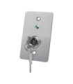 Buton de iesire cu cheie, montaj ingropat, inox, LED, NO-NC-COM, 86 x 50 mm CSK-508SLED
