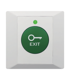 Buton de iesire din plastic, profil ingust, LED, buzzer CSB-86G-LED