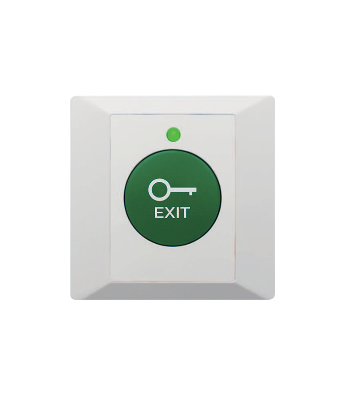 Buton de iesire din plastic, profil ingust, LED, buzzer CSB-86G-LED