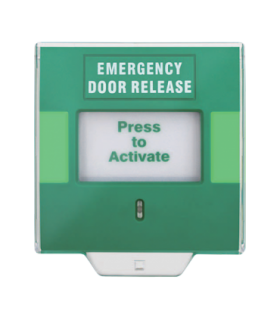 Buton aplicabil din plastic pentru iesire de urgenta, LED, buzzer (TEXT) CSB-802