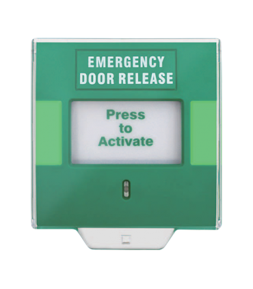 Buton aplicabil din plastic pentru iesire de urgenta, LED, buzzer (TEXT) CSB-802