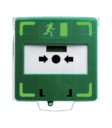 Buton aplicabil din plastic pentru iesire de urgenta, LED, buzzer (PICTOGRAMA) CSB-803