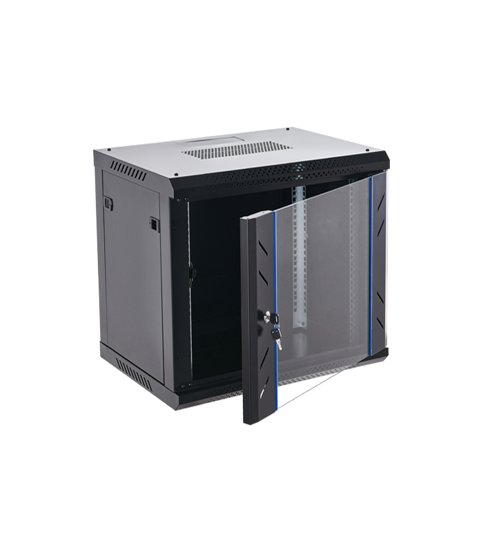 Rack perete 12U 19' 600x450, negru, seria economica - ASYTECH Networking ASY-12U-6045WL