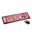 Kit wireless tastatura + mouse Serioux Colourful, rosu