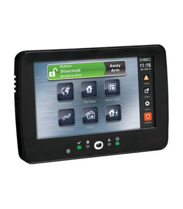 Tastatura touch screen color 7', 128 zone, cititor proximitate, negru, EN/RO, SERIA NEO - DSC HS2TCHPBLKEE1